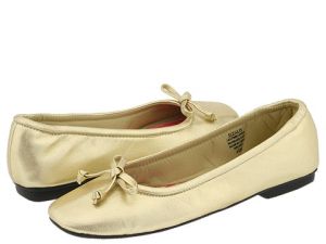Sam and Libby ballet flats in gold